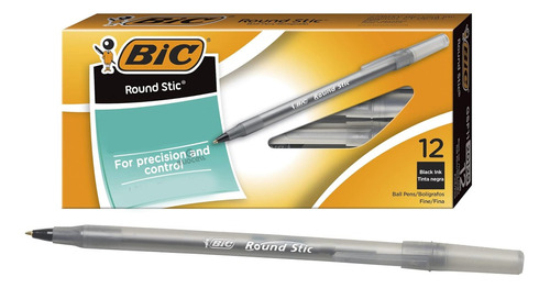 Lapicera X 12 Unidades Bic Round Stic