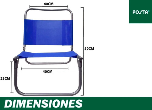 Imagen 5 de 10 de Reposera Silla Playera Posta Plegable Aluminio Playa Camping