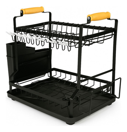 Escorredor De Louça Inox Com Porta Pratos Talheres E Copos
