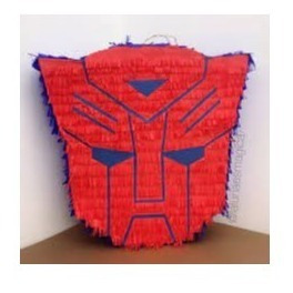 Piñata De Cumpleaños Y Fiestas Carita Transformers Rojo 