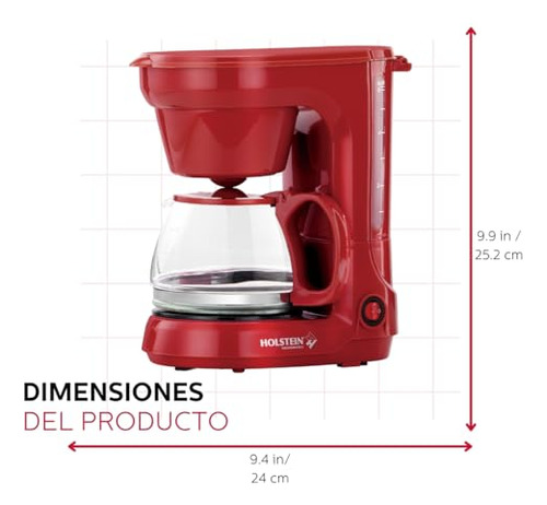 Cafetera De Goteo Holstein Housewares Para 5 Tazas, Práctica