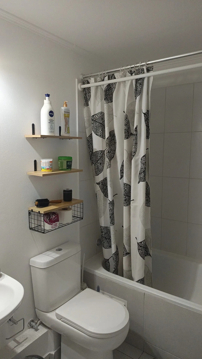 Foto real de Repisas Flotantes De Madera Modernas X3 Con Reja 100% Pino