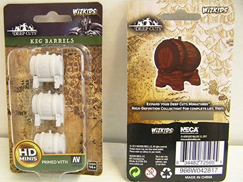 Wizkids: Cortes Profundos Sin Pintar Miniaturas: Barriles Ke