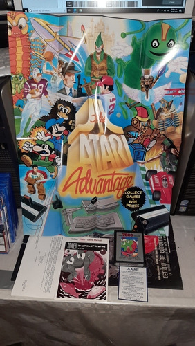 Tower Toppler De Atari 7800 Con Poster En Buen Estado. 