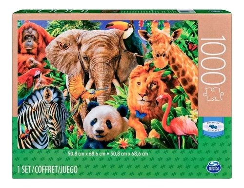 Puzzle 1000 Piezas Animales De La Selva Spin Master 