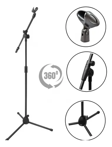 Pedestal Suporte Para Microfone Girafa Com Cachimbo Bertô Igreja Estúdio Estante Tripé Gira 360º Menor preço em Pedestal Suporte Para Microfone Girafa Com Cachimbo Bertô Igreja Estúdio Estante Tripé Gira 360º