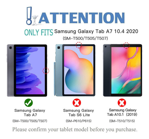 Funda Con Teclado Retroiluminado Samsung Galaxy Tab A7 Sm-t5 Color