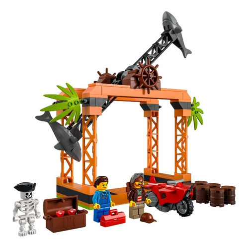 LEGO City Shark Acrobatic Challenge 60342 Motorcycle Friction Número de peças 122