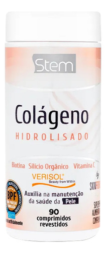 Colágeno Com Biotina Silício E Vit C Stem 90 Comprimidos