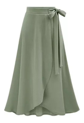 Falda Mujer Cintura Alta Diseño De Vendaje De Línea A