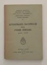 Comprar Autoridades Nacionales Del Poder Judicial 1957