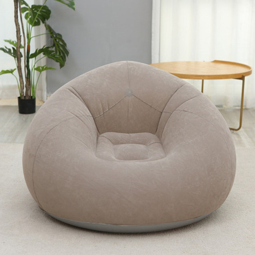 Sillón Inflable Silla Aterciopelada Puff Cómodo Sofá C/bomba