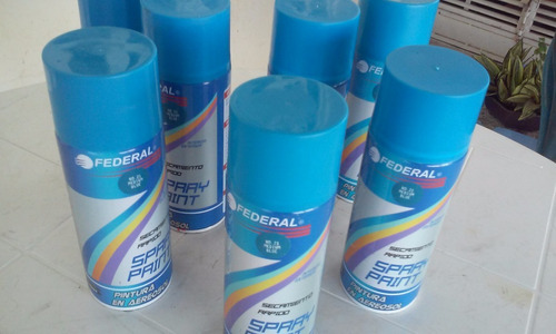 Imagen 1 de 4 de Spray Pintura Color Azul Med  450 Ml Federal