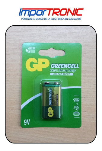 Bateria 9v Greencell Marca Gp En Blister