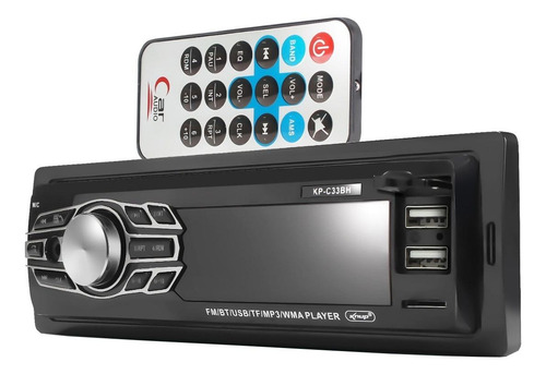 Imagem 3 de 5 de Som automotivo Knup KP-C33BH com USB, bluetooth e leitor de cartão SD