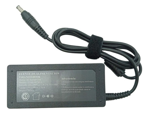 Cargador Para Samsung Np-rv420 R430 R440 R480 Rf510 Negro