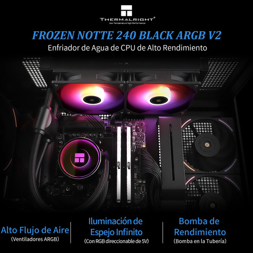 Disipador De Cpu Thermalright, Rgb, Am4, Color Negro