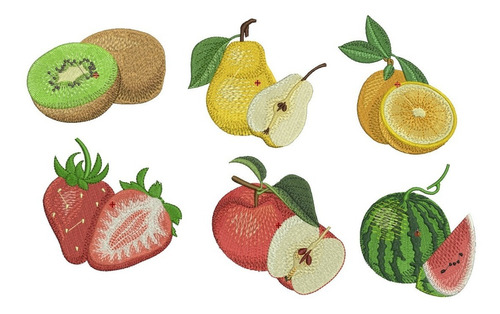 Diseño D Bordar Matrices Para  Maquinas Bordadora Frutas 9cm