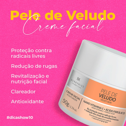 Imagem 3 de 3 de Creme Facial Vit C Ácido Ferúlico Antirugas Manchas 50g