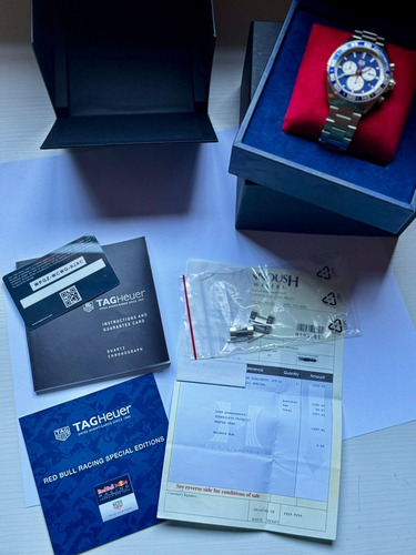 Relógio Tag Heuer F1 Red Bull Special Edition Caz1018 43mm Prateado Azul Azul (Usado)