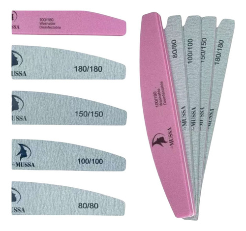 Kit De 10 Limas Para Uñas Le Mussa Para Uñas (6 Kits)