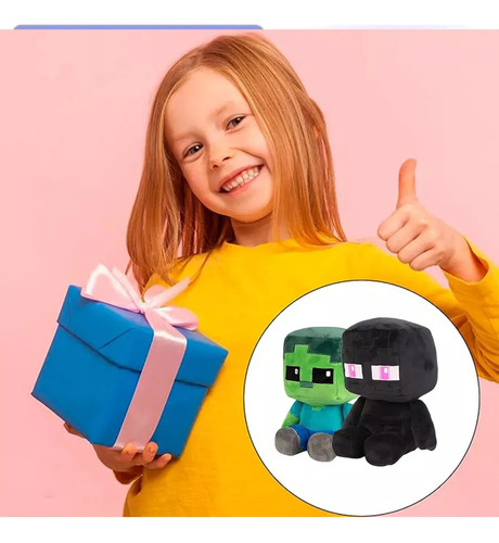 Set De Peluche Minecraft, 2 Piezas, Regalo For Niños