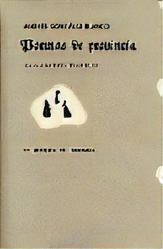 Poemas De Provincia, De Gonzalez Blanco,andres., Vol. 1. Editorial Comares, Tapa Blanda En Español