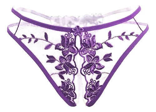 Bragas De Encaje De Cintura Baja Para Mujer, Tanga Con Flore