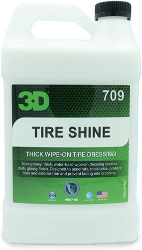 3d Tire Shine Acondicionador Protector Plasticos/gomas Galon