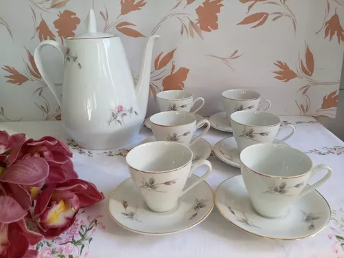 Conjunto Para Chá E Café Em Porcelana Steatita Paraná - Mundaréu - Não é só  um antiquário