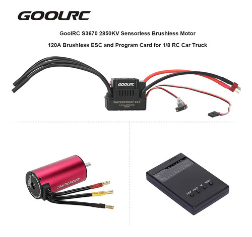 Goolrc S3670 Rc Motor Sin Escobillas Esc Combo, 2850kv Motor