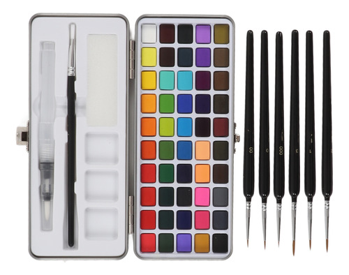 Set De Pintura Para Acuarelas, 50 Colores, Embalaje De Hierr