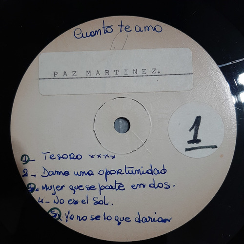 Vinilo Paz Martinez Cuanto Te Amo M6