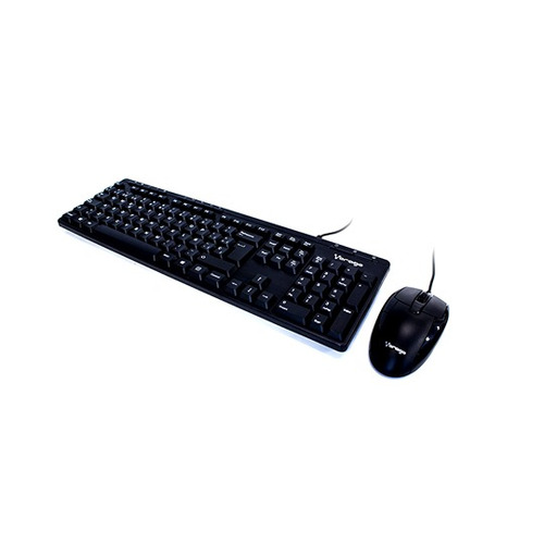 Kit Teclado Y Mouse Vorago Km104 Conexion Alambrico Color Ne