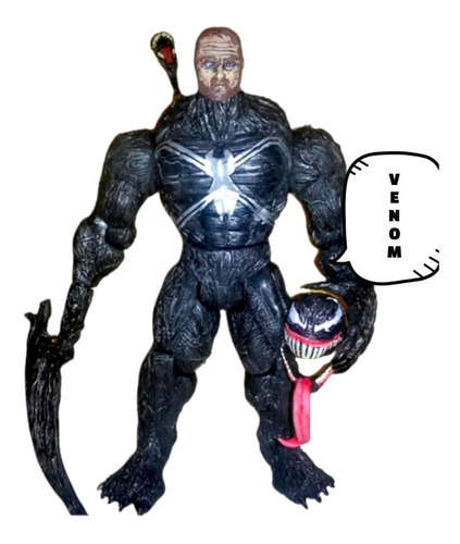 Figura Juguete Muñeco Venom Animado Articulado Con Luz