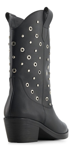 Bota Primaria Ve1039573 Fresco Liso Tacon Ancho Tachas
