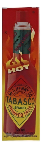 Tabasco Habanero Hot Forte 60ml Molho De Pimenta Americano