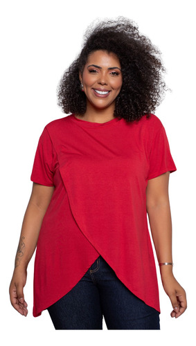 Blusa Feminina Transpassada Mullet Vest Plus Size Curve Únic