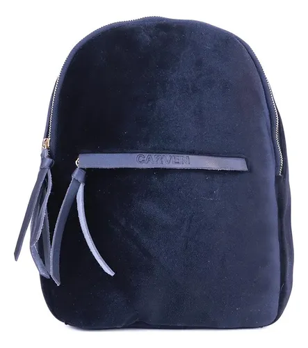 Mochila De Gamuza Shira Azul Carven