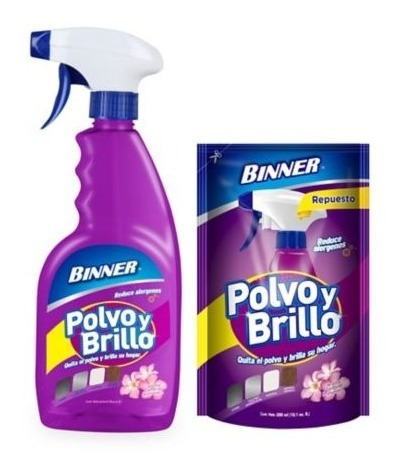 Binner Limpiador De Madera Polvo Y Brillo500ml+repuesto300ml