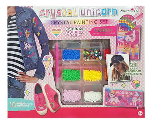 Set Para Decorar Crystal Unicorn Pixel Art