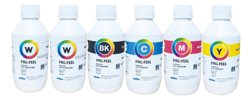 6 X250ml Tinta Dtf Inktec P/ Ep I3200 I1600 I800 Dx4 Dx5