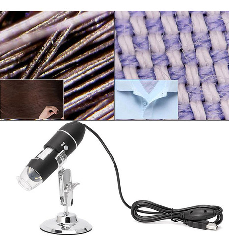 Microscópio Portátil Digital Usb 1600x Para Visualização Inr