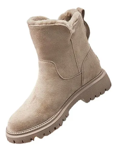 Zapatos De Algodón Cálidos De Terciopelo Moda Botas Martin