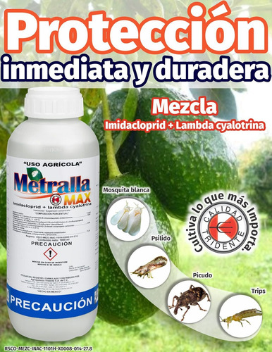 Metrallamax (imidaclorpid+labda Cyalotrina) 1l Sistémico