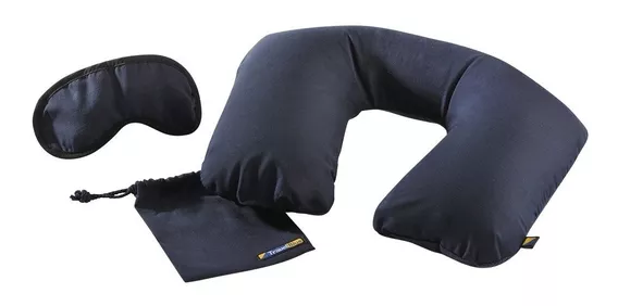 Set De Viaje Almohada Inflable Y Antifaz Travel Blue Tb223 Color Azul Oscuro Diseño De La Tela Poliéster