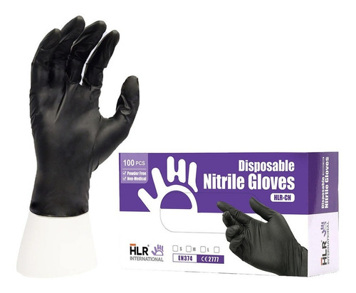 Guantes De Nitrilo Azul O Negro 100 Unidades 