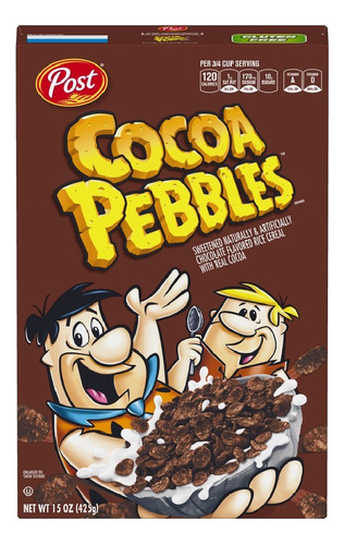 Post Cocoa Pebbles Cereal De Desayuno Sin Gluten, Caja De 15