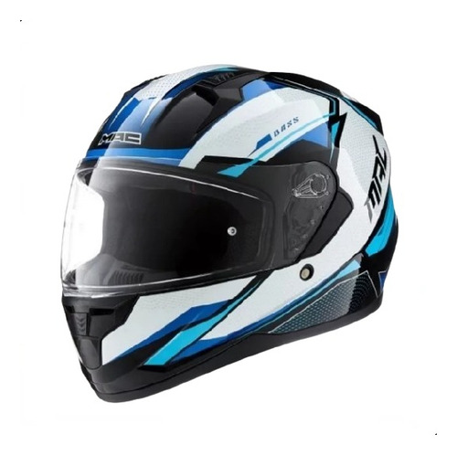 Casco Mac Integral Bass Zepelin Az Cel Bl Calle Ybr Dompa 