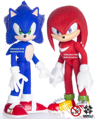 Sonic Y Knuckle Nudillos Duo Juguetes Figuras Art. C/luz Led